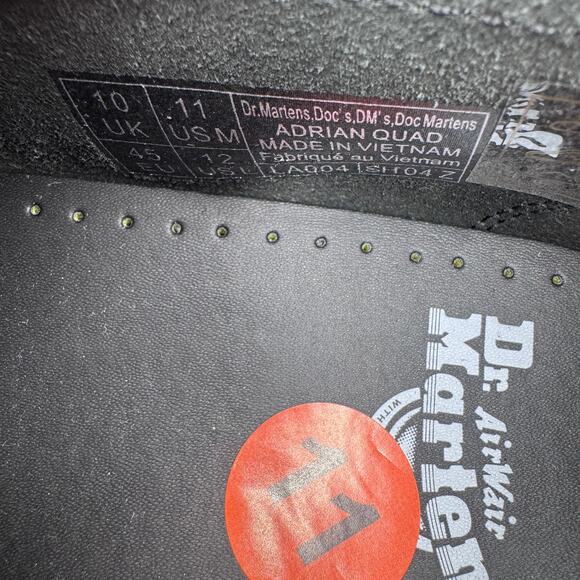 DOC DR MARTENS ADRIAN QUAD Black Leather Platform Tassel Loafer Men 11/Ladies 12 - Picture 7 of 8